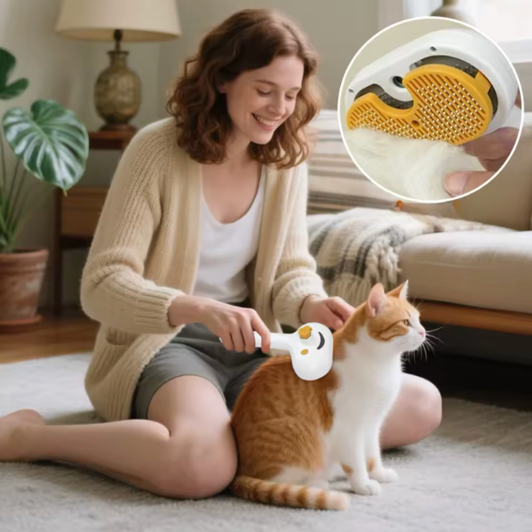 Magic Grooming Brush – 3-in-1 Self-Clean Pet Hair Remover for All Breeds & Coat Types