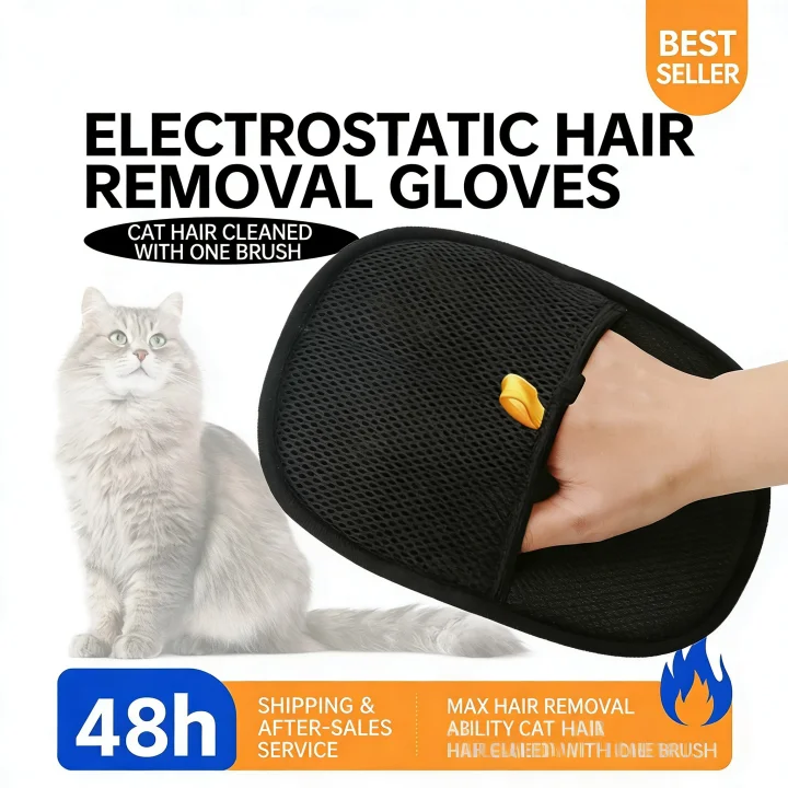 Reusable Pet Hair Remover Glove for Couch, Clothes & Car Seats  Description