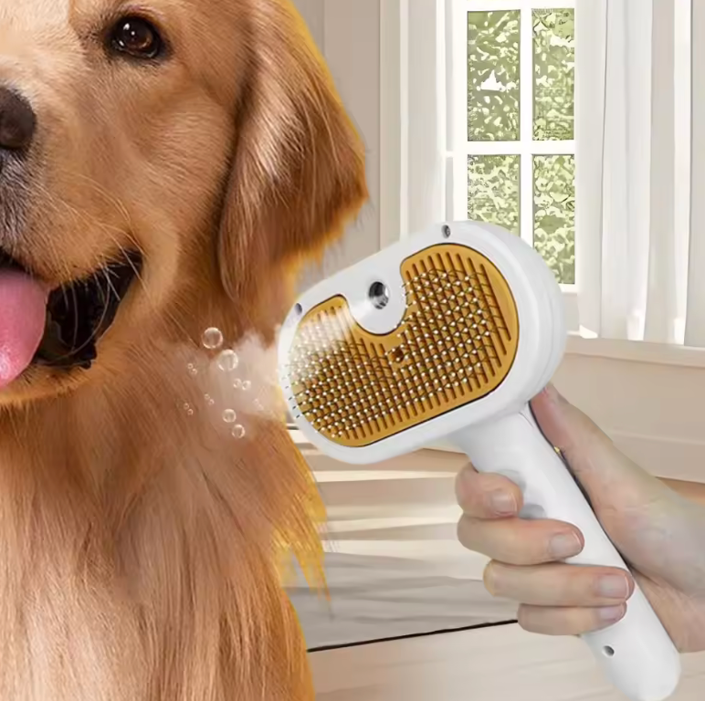 Magic Grooming Brush – 3-in-1 Self-Clean Pet Hair Remover for All Breeds & Coat Types